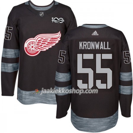 Miehille NHL Detroit Red Wings Pelipaita Niklas Kronwall 55 1917-2017 100th Anniversary Adidas Musta Authentic